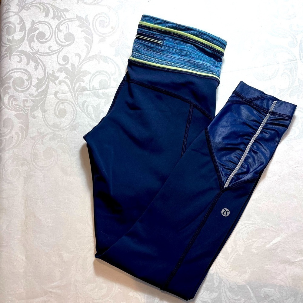 Lululemon Pace Queen Legging Inkwell Space Dye Blue Luxtreme Size 2
